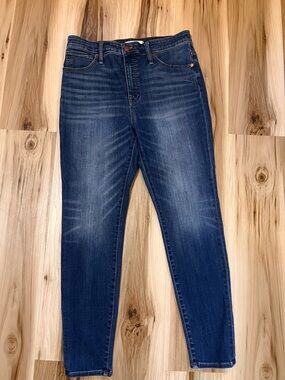 Madewell Curvy High-Rise Skinny Ankle Jeans Womens 31 Dark Wash Denim Stretch